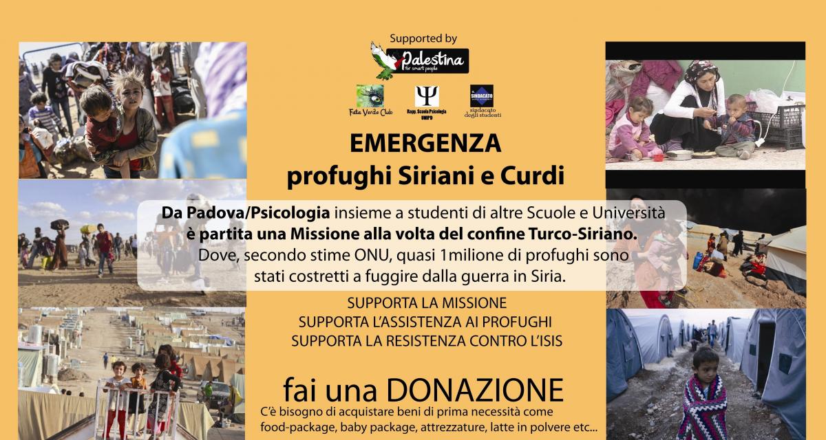 emergenza profughi siriani e curdi